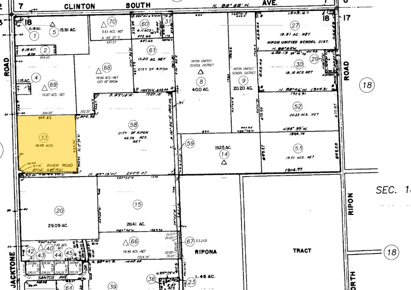 1740 Jack Tone Rd, Ripon, CA for sale - Plat Map - Image 1 of 1