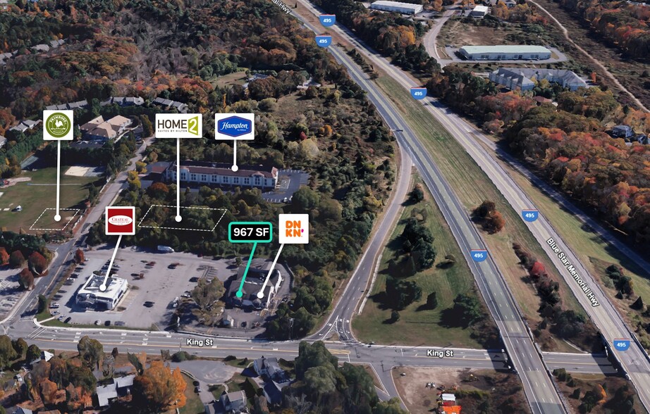 460-490 King St, Franklin, MA for lease - Aerial - Image 2 of 14