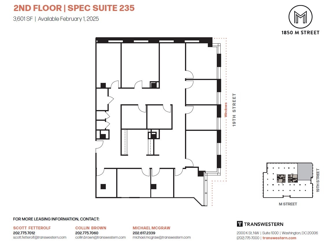 1850 M St NW, Washington, DC for lease Floor Plan- Image 1 of 1