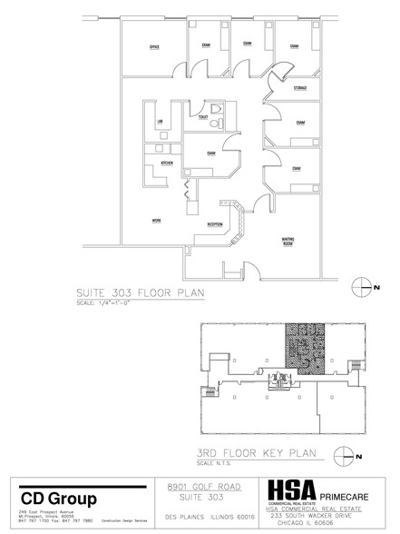 8901 Golf Rd, Des Plaines, IL for lease - Floor Plan - Image 3 of 5