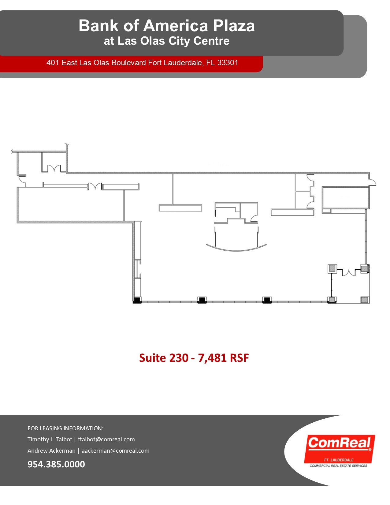 401 E Las Olas Blvd, Fort Lauderdale, FL for lease Floor Plan- Image 1 of 1