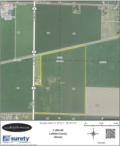 N 46th Road & E 18th Road, Leland, IL for sale - Aerial - Image 1 of 8