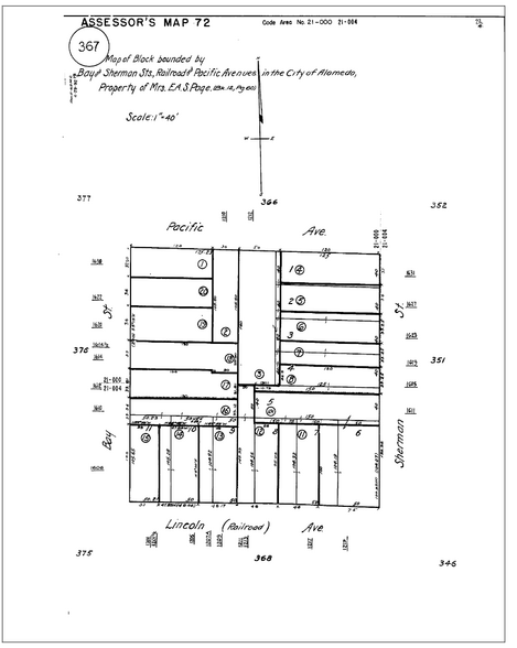 1217 Lincoln, Alameda, CA for sale - Plat Map - Image 3 of 3