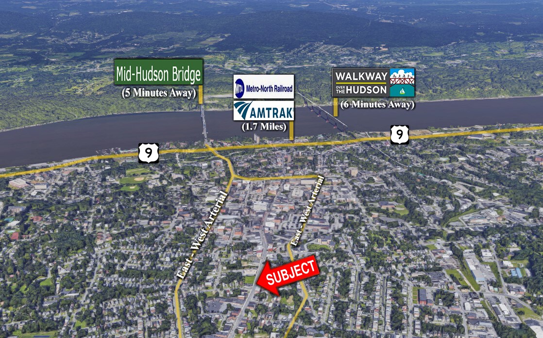 504-514 Main St, Poughkeepsie, NY for sale Aerial- Image 1 of 6