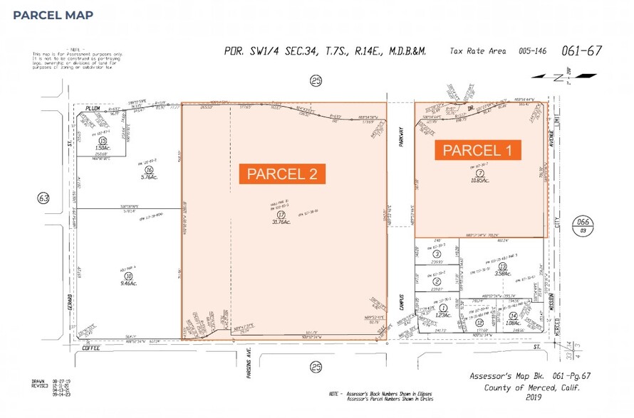 0 campus Pky, Merced, CA for sale - Plat Map - Image 2 of 2