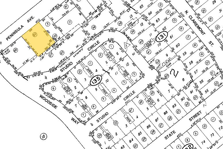 420 Peninsula Ave, San Mateo, CA for sale - Plat Map - Image 3 of 4