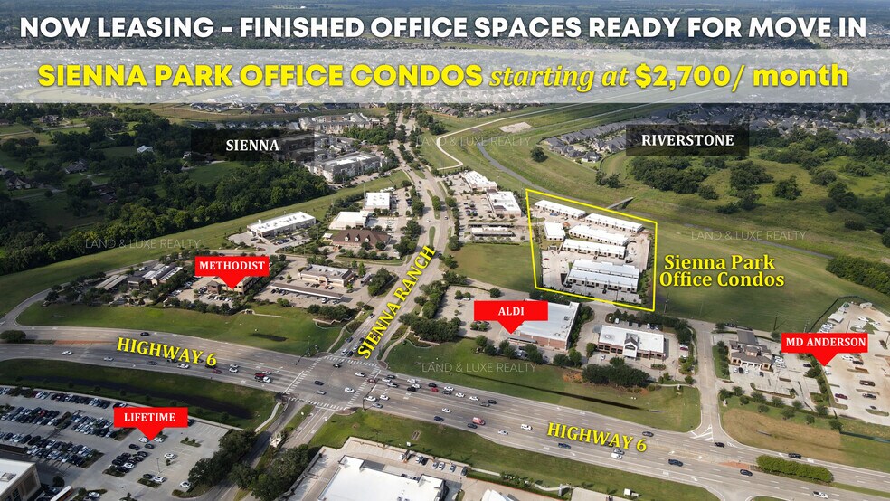 6110 Sienna Ranch Rd, Missouri City, TX for lease - Aerial - Image 1 of 10