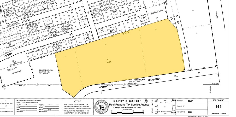 555 N Research Pl, Central Islip, NY for lease - Plat Map - Image 2 of 8