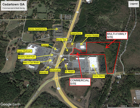 Rome Highway-US 27 and Davis Road, Cedartown, GA - aerial  map view - Image1