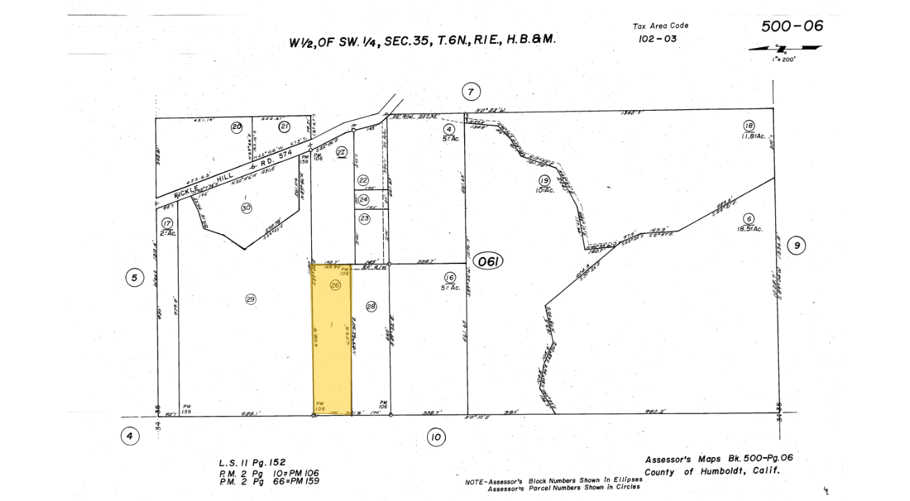 2765 Fickle Hill Rd, Arcata, CA for sale Plat Map- Image 1 of 2