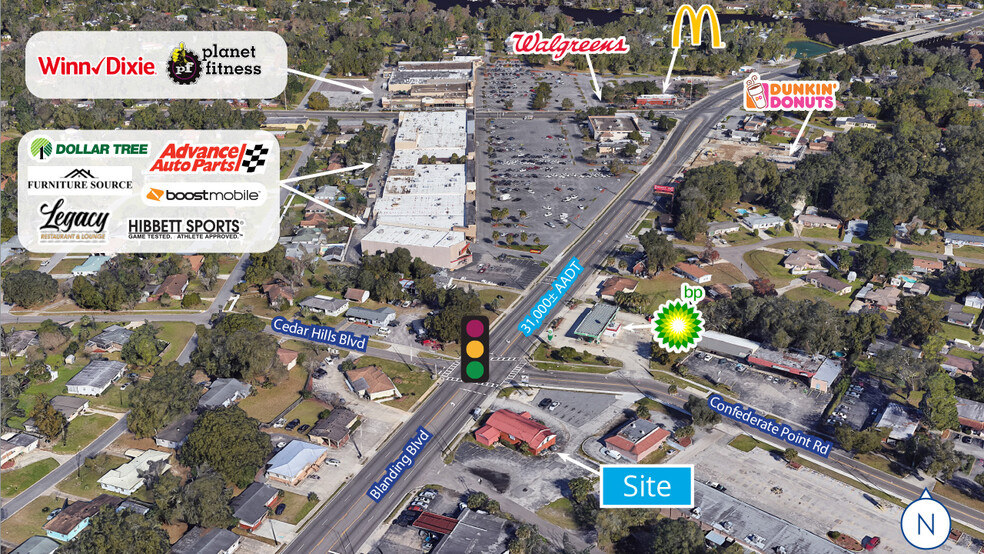 3909 Blanding Blvd, Jacksonville, FL for lease - Aerial - Image 1 of 2