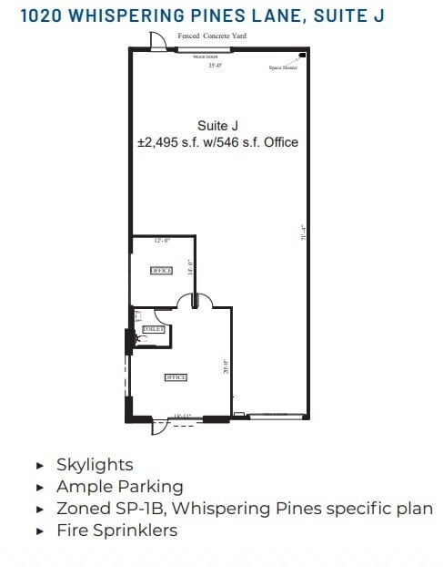 1050 Whispering Pines Ln, Grass Valley, CA for lease Floor Plan- Image 1 of 1
