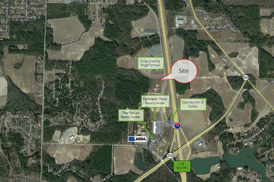 Frontage Rd, Cordele, GA for sale - Aerial - Image 1 of 2