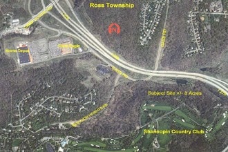 Gass Rd, Pittsburgh, PA - Aerial  map view