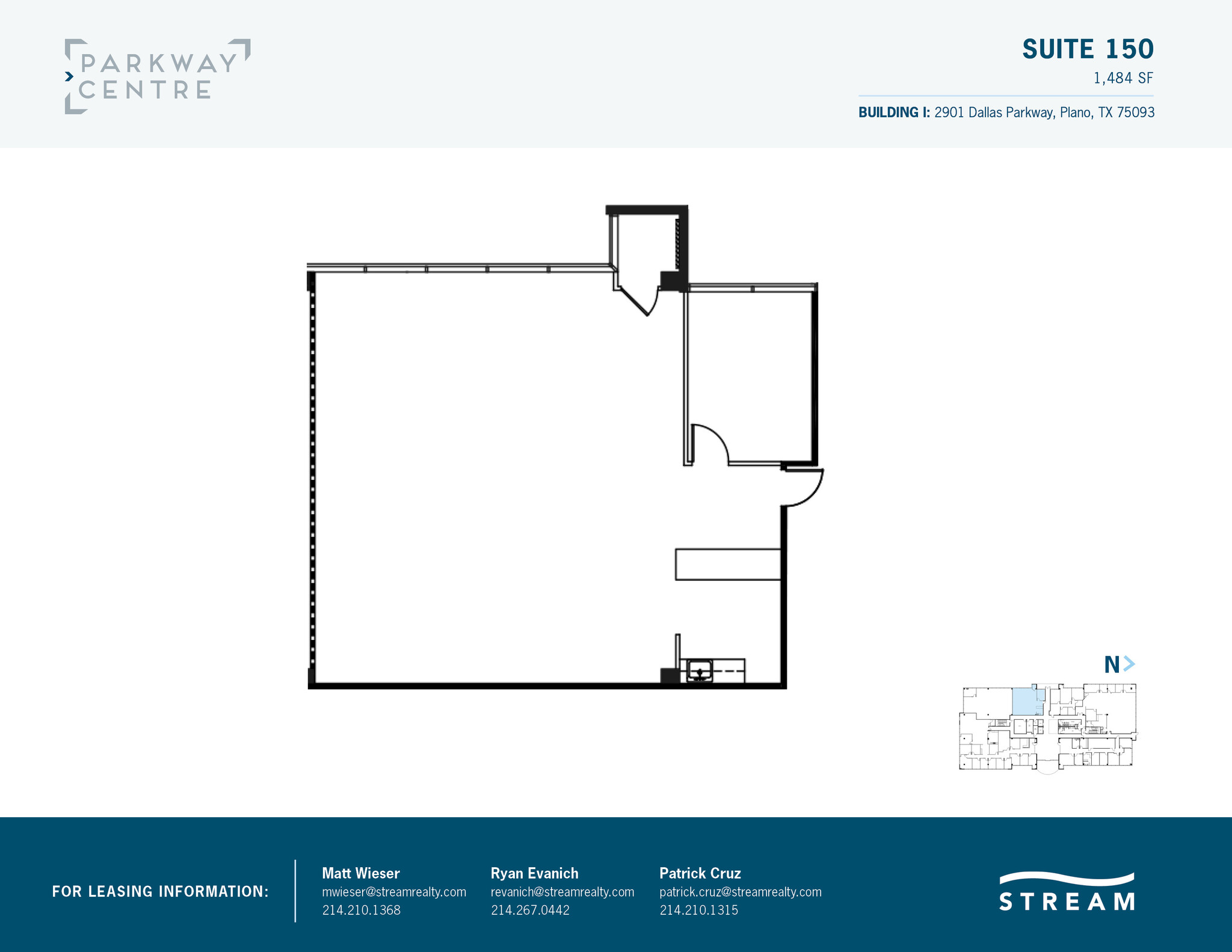 2901 N Dallas Pky, Plano, TX for lease Floor Plan- Image 1 of 2