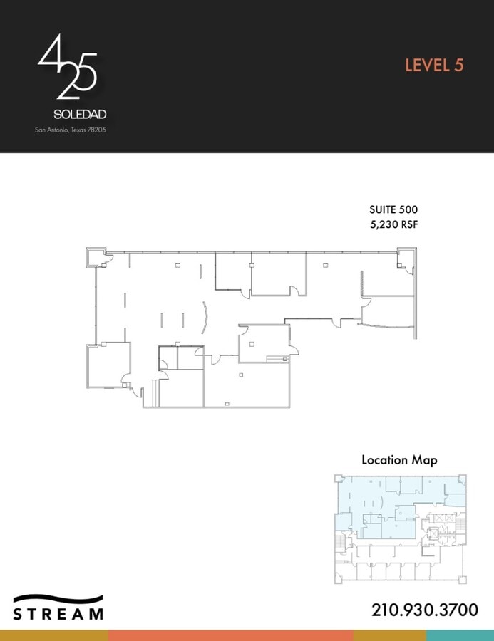 425 Soledad St, San Antonio, TX 78205 - Unit 5 -  - Floor Plan - Image 1 of 1