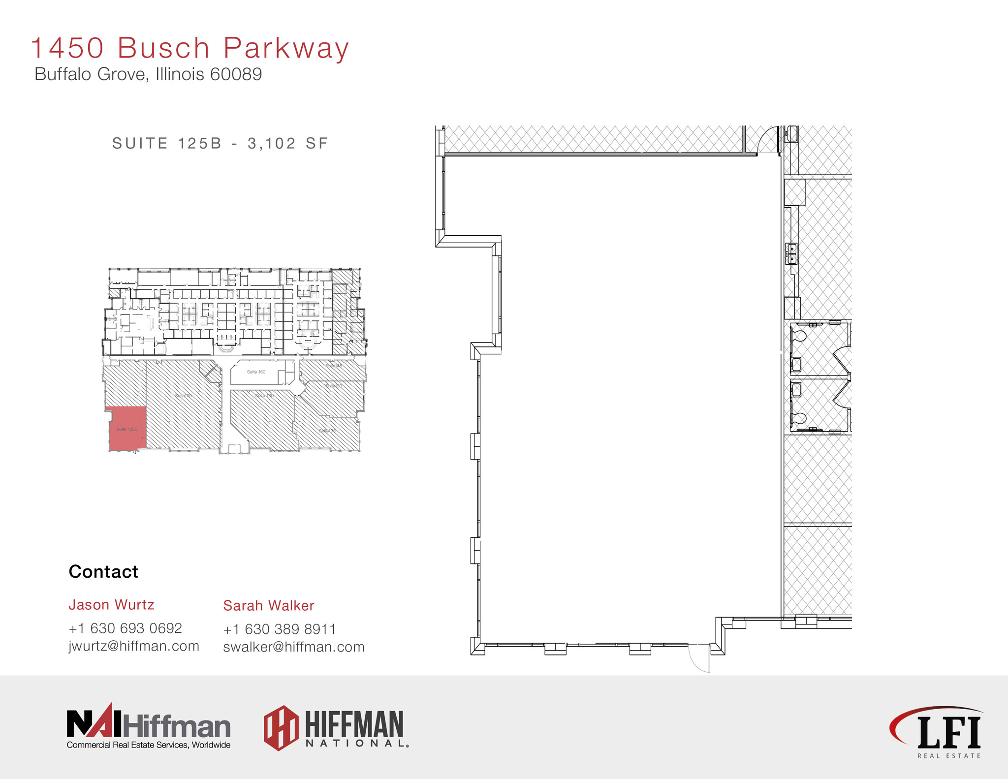 1450 Busch Pky, Buffalo Grove, IL for lease Floor Plan- Image 1 of 2