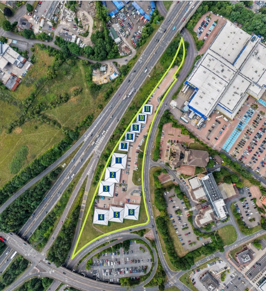 Allison Court Retail Park portfolio of 3 properties for sale on LoopNet.com - Aerial - Image 2 of 2