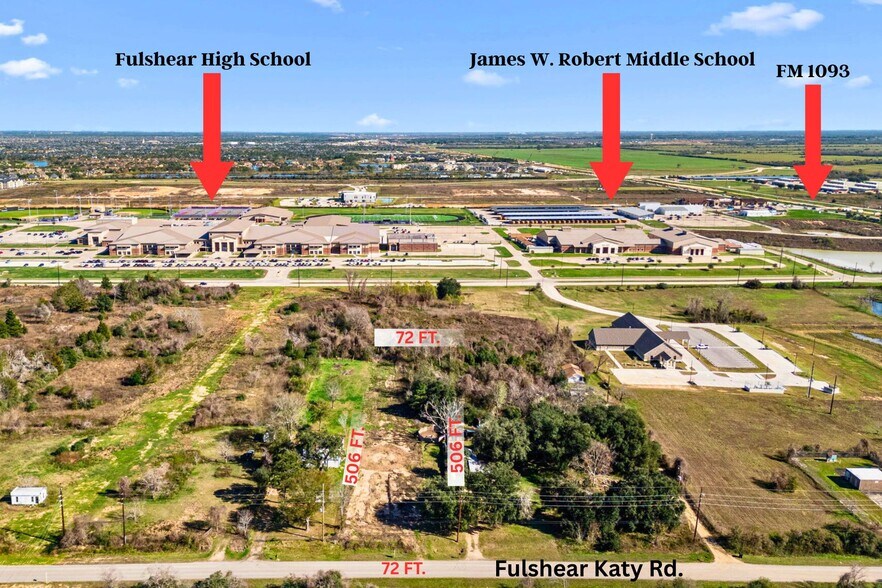 7417 Fulshear Katy Rd, Fulshear, TX for sale - Aerial - Image 2 of 11