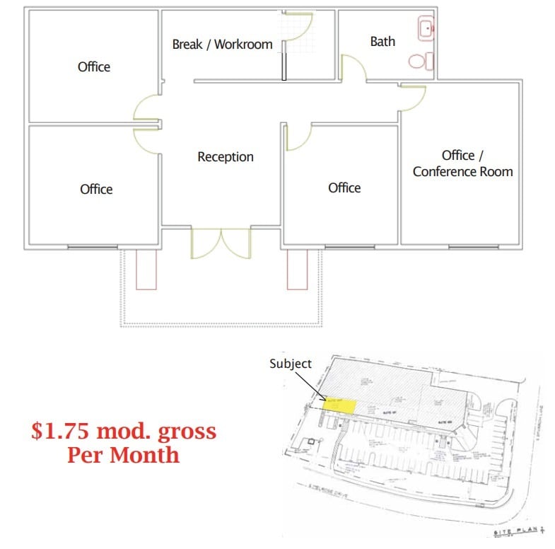 1739 Melrose Dr, San Marcos, CA for lease Floor Plan- Image 1 of 1