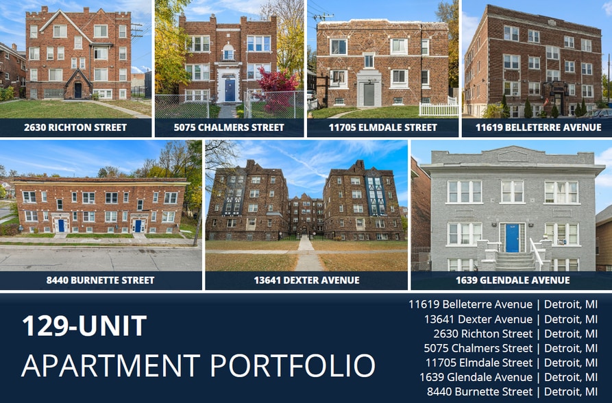 129-Unit Detroit Multifamily Portfolio portfolio of 7 properties for sale on LoopNet.com - Building Photo - Image 1 of 9