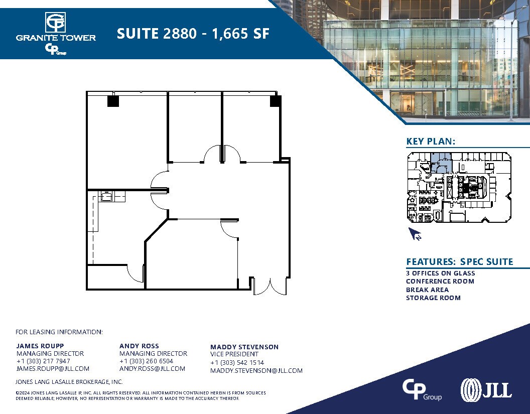 1099 18th St, Denver, CO for lease Floor Plan- Image 1 of 2