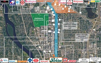 7520 University Ave NE, Fridley, MN - aerial  map view