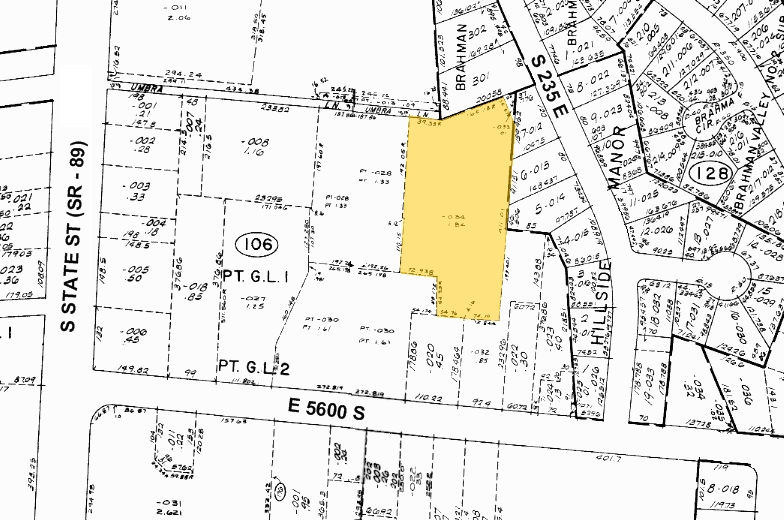 181 E 5600 S, Salt Lake City, UT for lease - Plat Map - Image 2 of 6