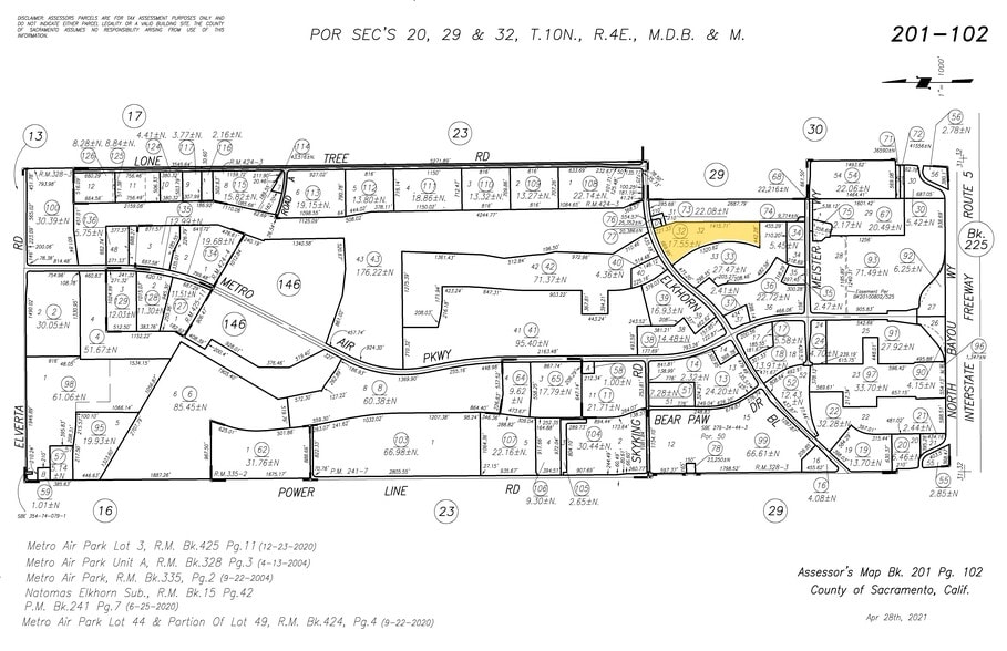 7180 Badiee Dr, Sacramento, CA for lease - Plat Map - Image 3 of 9