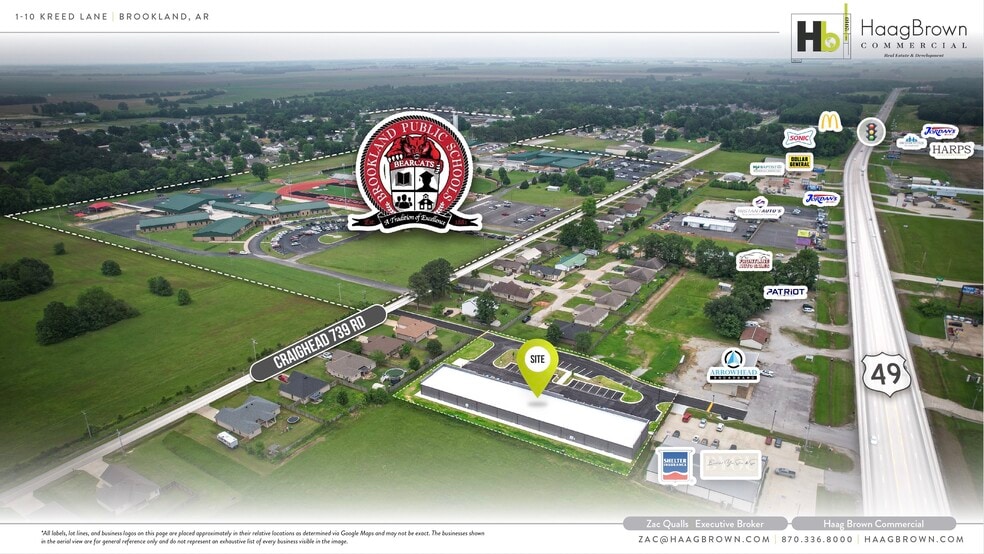 1 Kreed Lane, Brookland, AR for lease - Aerial - Image 3 of 4