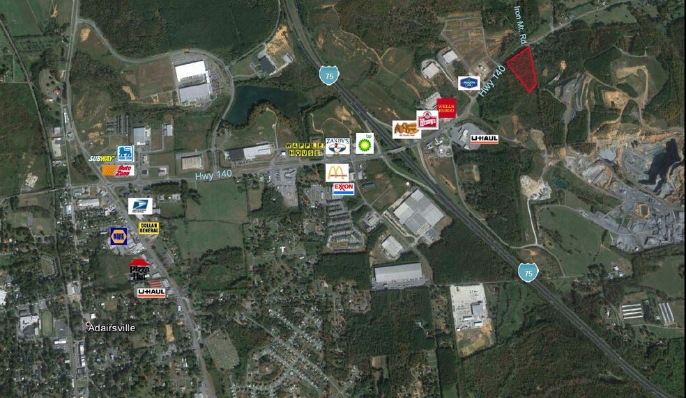 Hwy 140 & Iron Mountain Rd, Adairsville, GA for sale - Primary Photo - Image 1 of 1