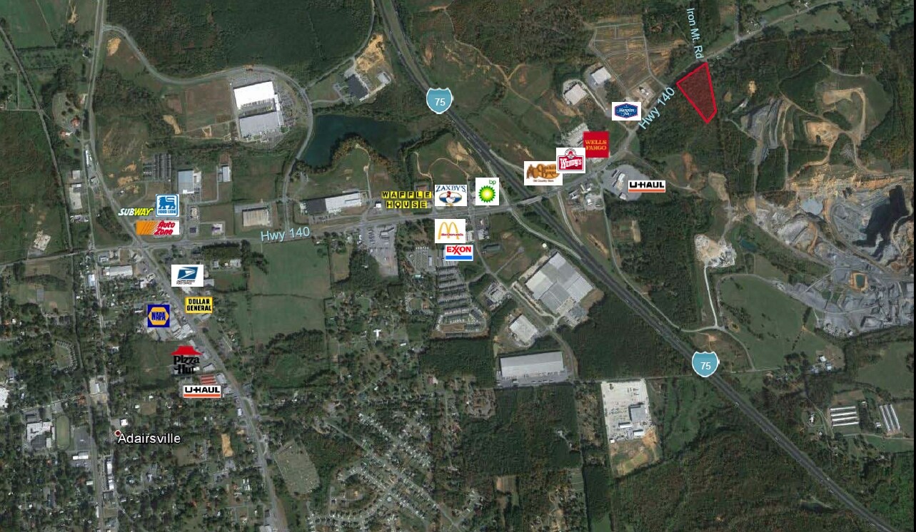 Hwy 140 & Iron Mountain Rd, Adairsville, GA for sale Primary Photo- Image 1 of 1