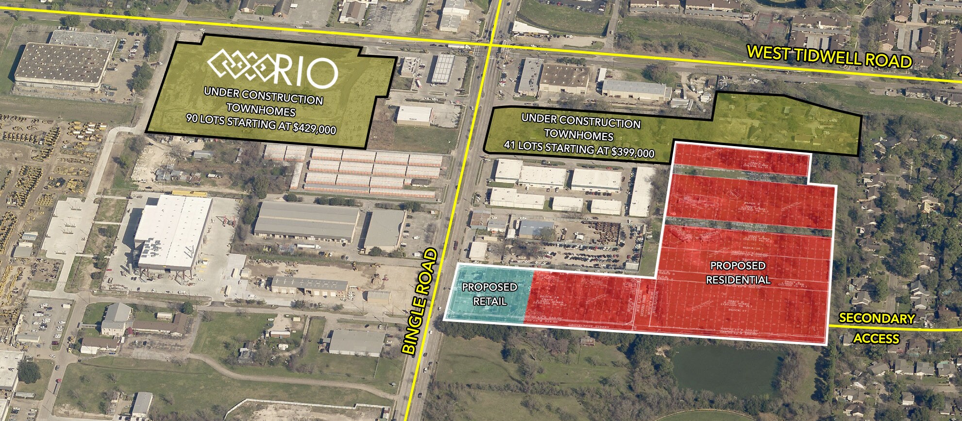 Bingle Rd & Tidwell Rd, Houston, TX for sale Aerial- Image 1 of 1