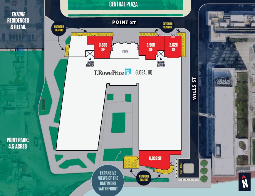 1307 Point St, Baltimore, MD for lease Floor Plan- Image 1 of 1