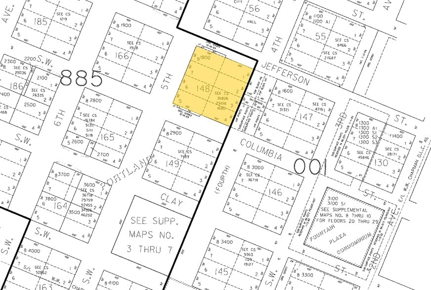 1400-1407 SW 5th Ave, Portland, OR for lease - Plat Map - Image 2 of 5