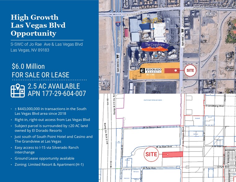 LAS VEGAS BLVD, Las Vegas, NV for sale - Aerial - Image 2 of 5