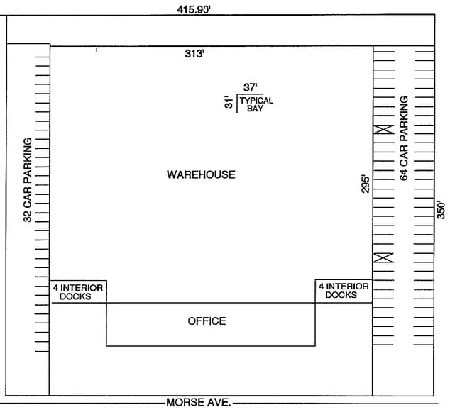 1400 Morse Ave, Elk Grove Village, IL for lease - Site Plan - Image 3 of 4