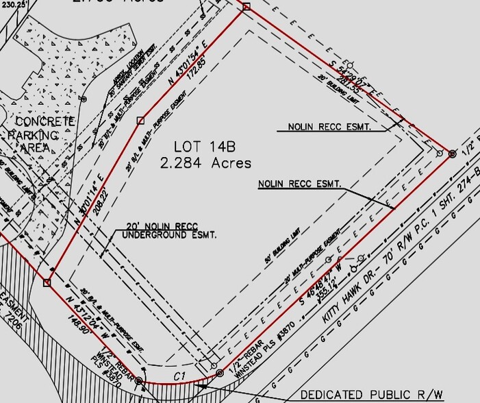 Lot 14B Kitty Hawk Dr, Elizabethtown, KY for sale - Plat Map - Image 1 of 1