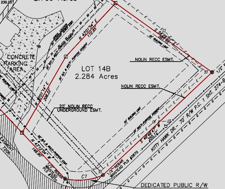 Lot 14B Kitty Hawk Dr, Elizabethtown, KY for sale Plat Map- Image 1 of 2