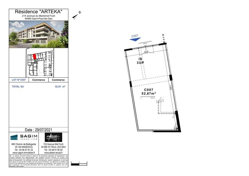 Retail in Saint-Paul-lès-Dax for lease - Floor Plan - Image 2 of 2