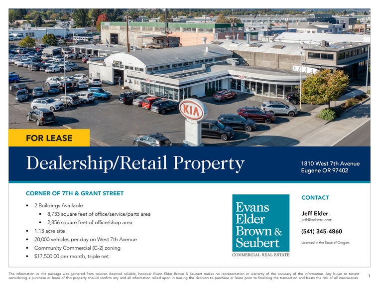 1810 W 7th Ave, Eugene, OR 97402 - Retail for Lease | LoopNet