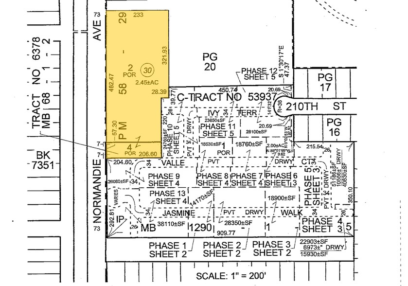 20950 S Normandie Ave, Torrance, CA for lease - Plat Map - Image 2 of 5