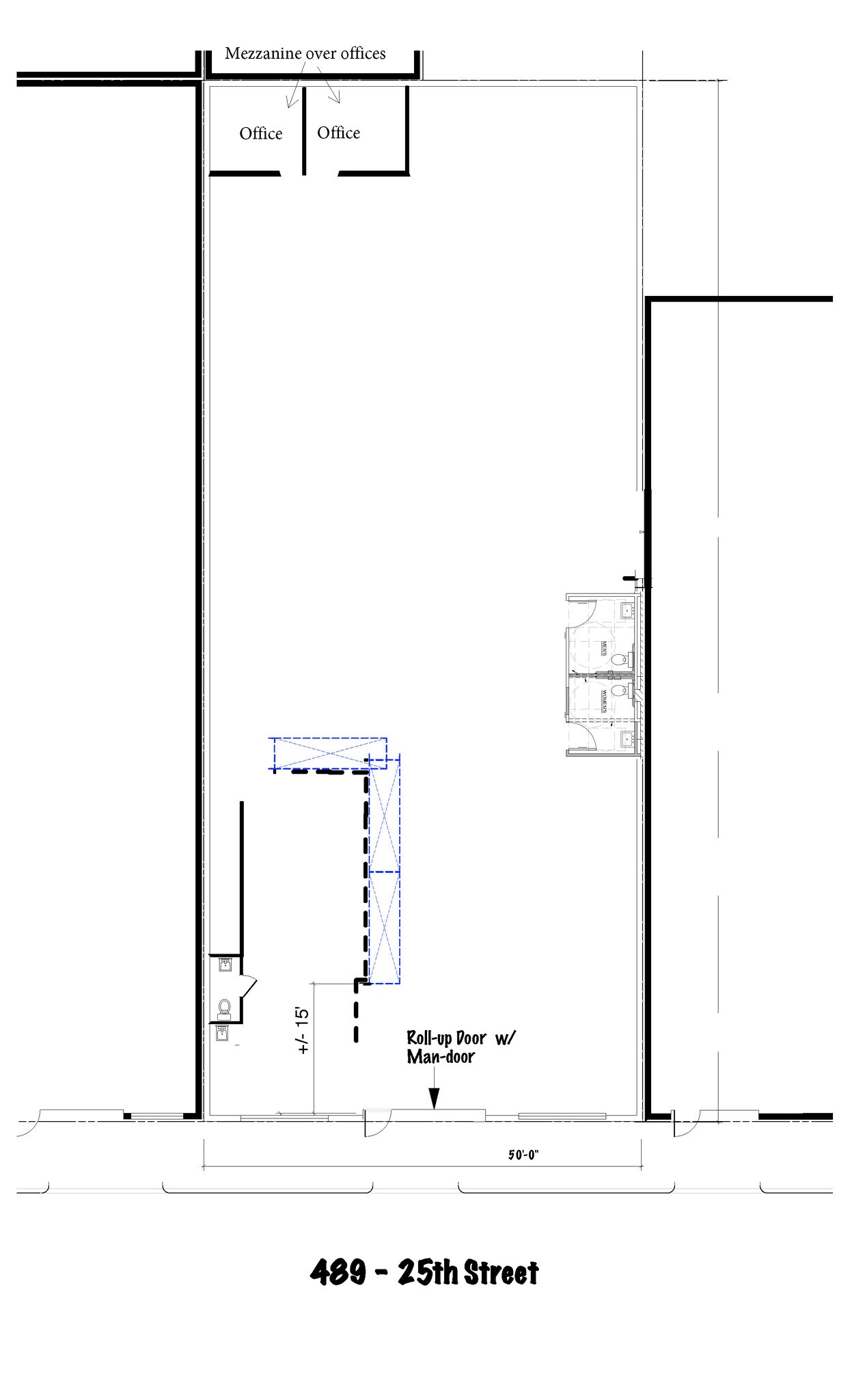 489-493 25th St, Oakland, CA for lease Floor Plan- Image 1 of 2