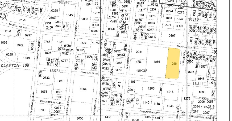 7701 Forsyth Blvd, Clayton, MO for sale - Plat Map - Image 1 of 1