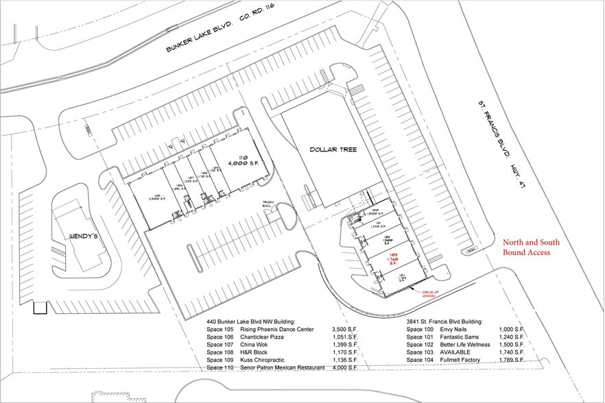 3841 Saint Francis Blvd, Anoka, MN for lease - Site Plan - Image 2 of 8