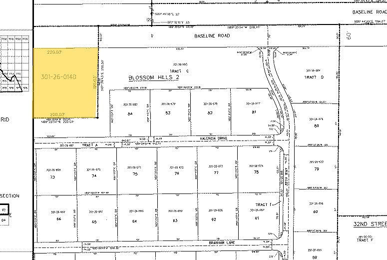 3015 E Baseline Rd, Phoenix, AZ for sale - Plat Map - Image 2 of 3