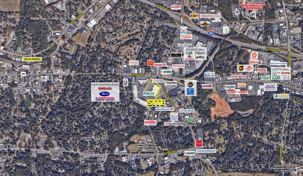 197 N Old New Hope Rd, Gastonia, NC for lease - Aerial - Image 2 of 4