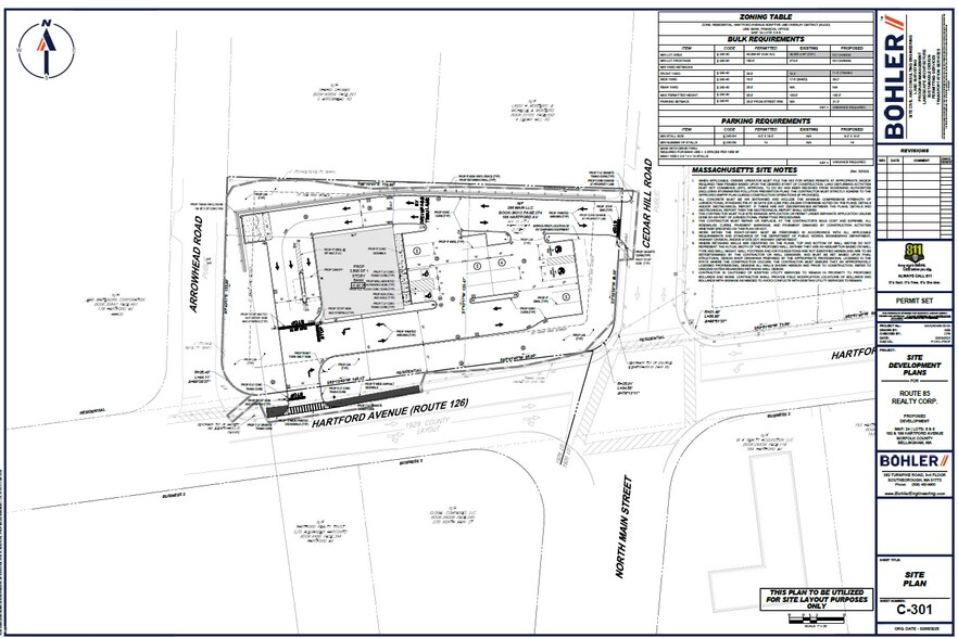 182 & 186 Hartford Ave, Bellingham, MA for lease - Site Plan - Image 3 of 4