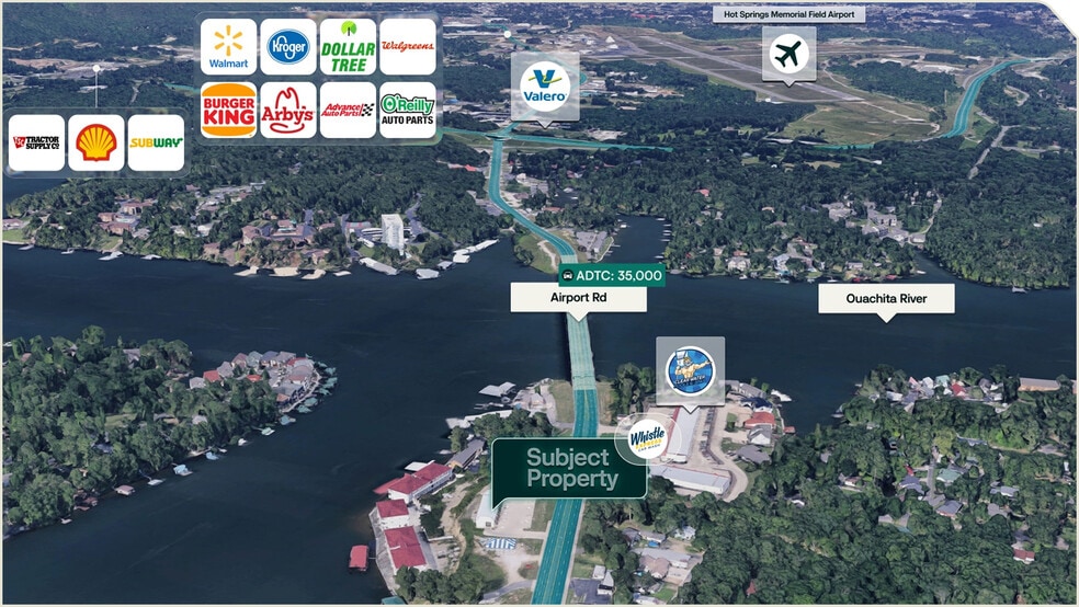 1360 Airport Rd, Hot Springs, AR for sale - Aerial - Image 2 of 3