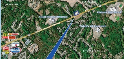 10175 Dallas Acworth Hwy, Dallas, GA - AERIAL  map view - Image1